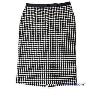 BODEN Polka Dot High Waisted Pencil Skirt, Size 8L